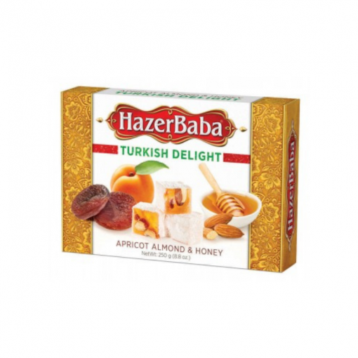 Hazer Baba Apricot, Almond & Honey Turkish Delight 250g