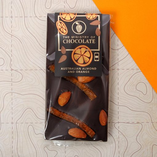 Ministry of Chocolate Dark Almond & Orange 100g